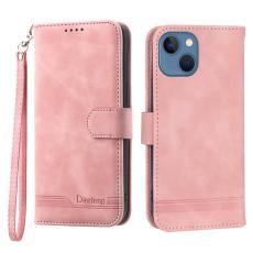 DIERFENG - DIERFENG DF-03 Pl&aring;nboksfodral f&ouml;r iPhone 13 6.1 tum - Konstl&auml;der - Rosa