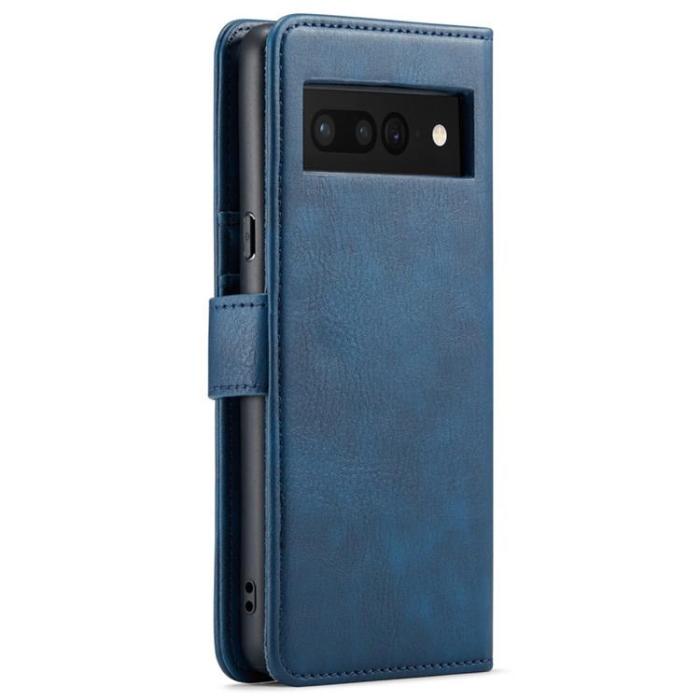 DG.MING - DG.MING Google Pixel 7 Pro Plånboksfodral Detachable 2in1 Äkta läder - Blå