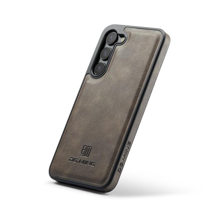 DG.MING - DG.MING Mobilskal till Samsung Galaxy S23 Läderbelagd PC+TPU - Brun