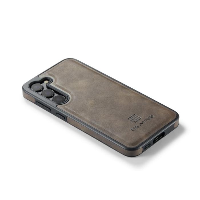 DG.MING - DG.MING Mobilskal till Samsung Galaxy S23 Läderbelagd PC+TPU - Brun