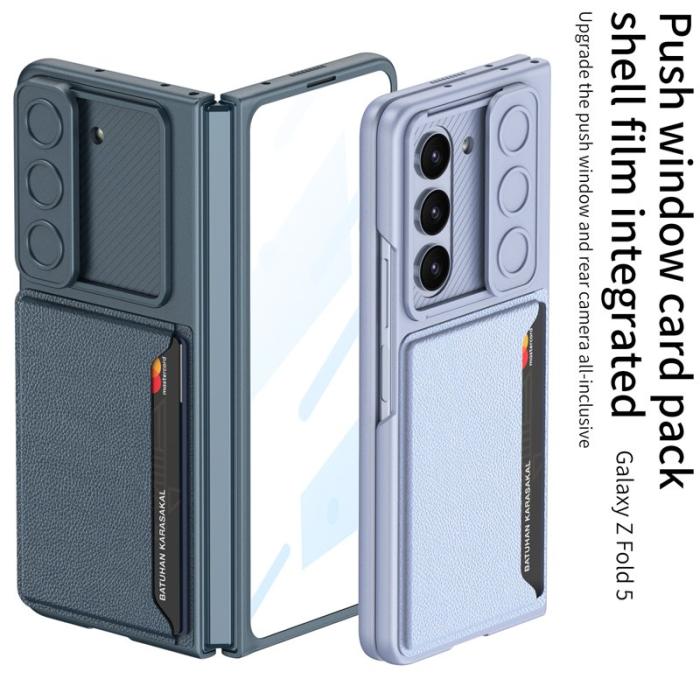 GKK - GKK Fodral för Samsung Galaxy Z Fold5 5G - Svart - Med kortfack