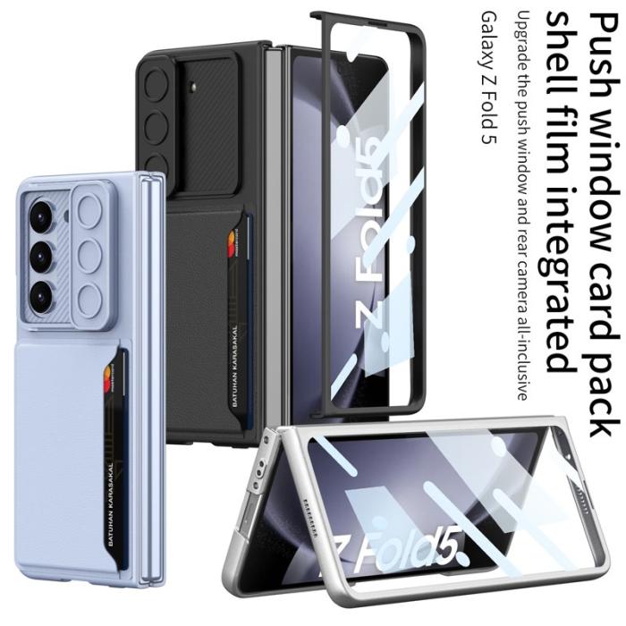 GKK - GKK Fodral för Samsung Galaxy Z Fold5 5G - Svart - Med kortfack