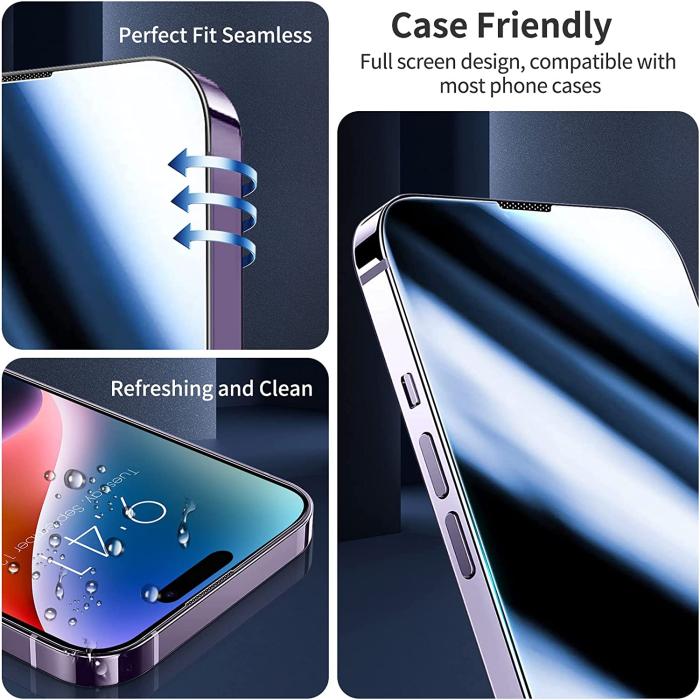 OEM - Auto Dust Removal iPhone 14 Pro Härdat Glas Skärmskydd