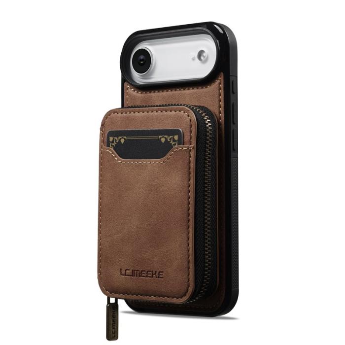 LC.imeeke - LC.IMEEKE L6 iPhone Air Plånboksfodral Konstläder - Brun