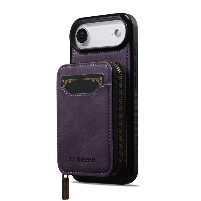 LC.imeeke - LC.IMEEKE L6 iPhone Air Plånboksfodral Konstläder - Lila