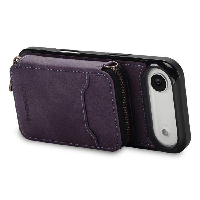 LC.imeeke - LC.IMEEKE L6 iPhone Air Plånboksfodral Konstläder - Lila