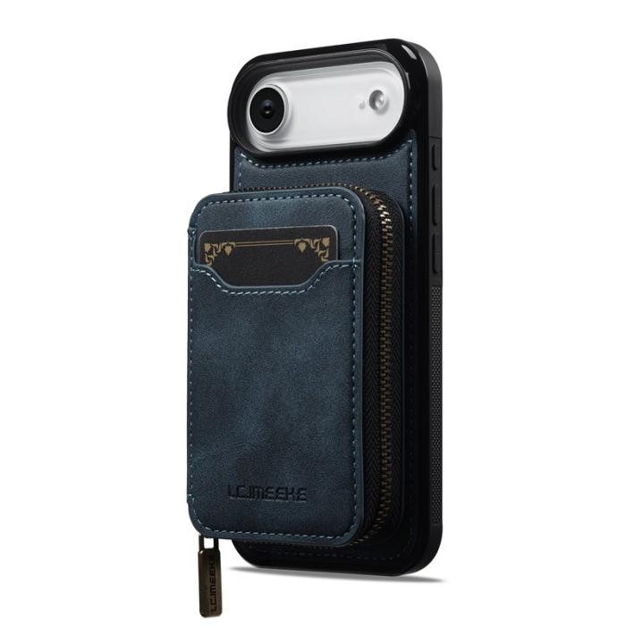 LC.imeeke - LC.IMEEKE L6 iPhone Air Plånboksfodral Magnetiskt Konstläder - Blå