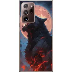 iSecrets - Genomskinligt Skal kompatibel med Samsung Galaxy Note20 Ultra med Ylande varg