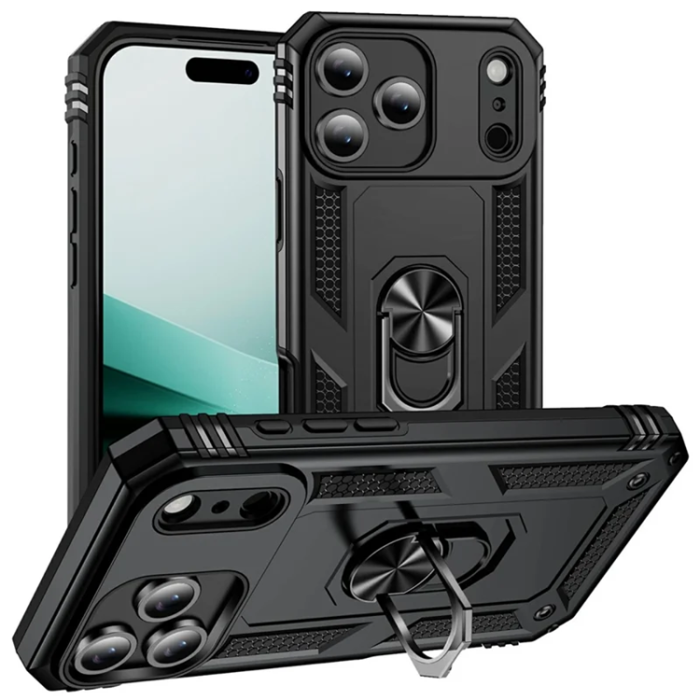 A-One Brand - iPhone 17 Pro Max Mobilskal med Kickstand - Svart