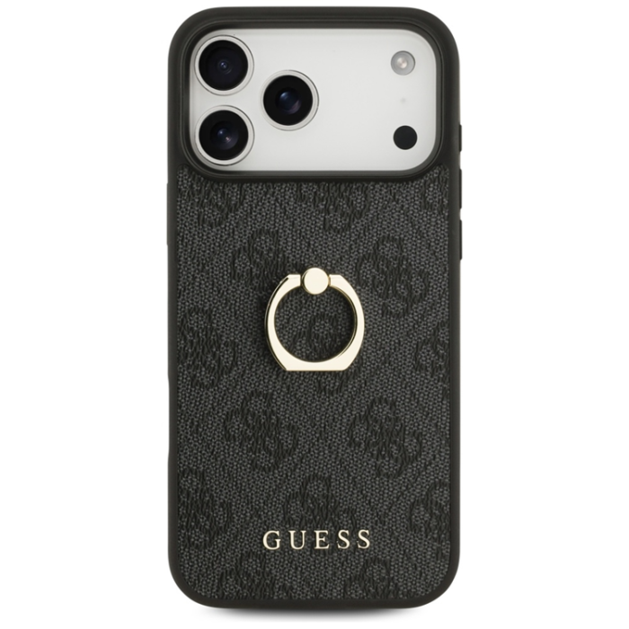 Guess - Guess iPhone 17 Pro Max Mobilskal Ringställ - Svart