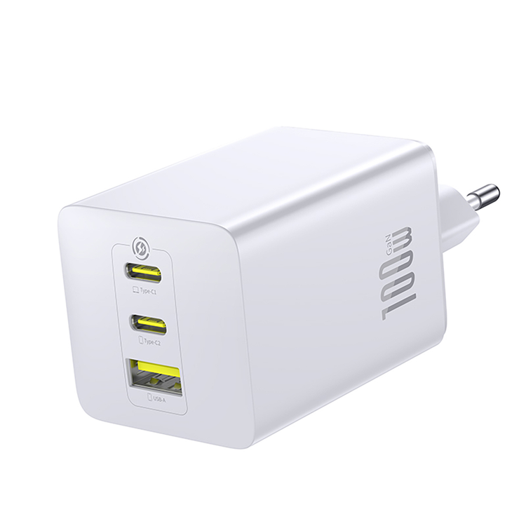 Baseus Snabbladdare 2 x USB-C/USB-A 100W EnerFill FE11 - Vit | 505295 | AlltMobil