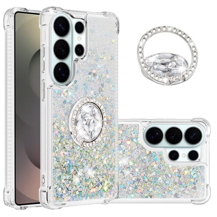 OEM - Samsung Galaxy S26 Ultra Skal TPU Stöd Skydd - Silver / Hjärtan