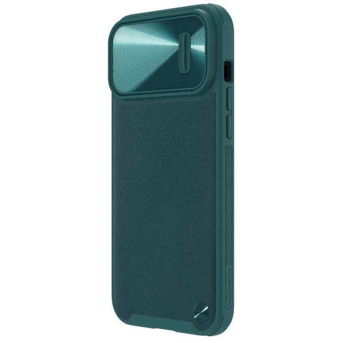 Nillkin - Nillkin iPhone 14 Pro Max Skal CamShield Läder S - Grön
