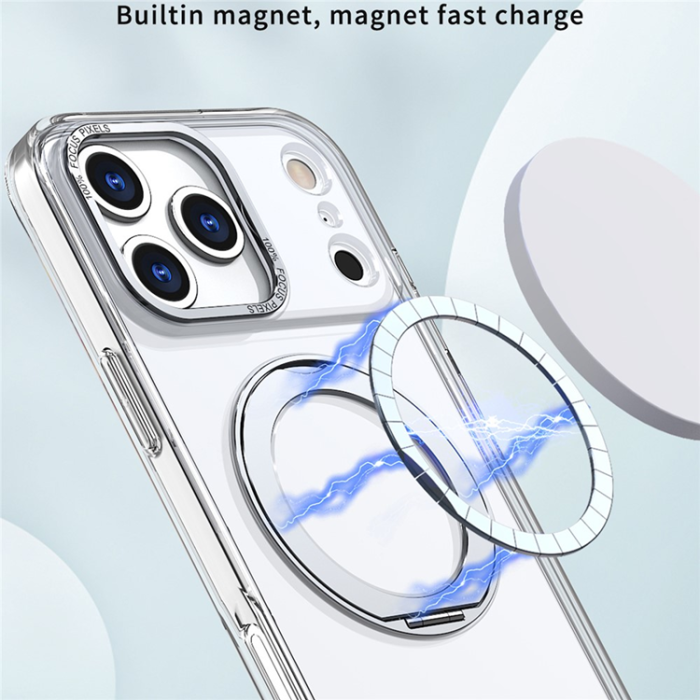 A-One Brand - iPhone 17 Pro Max Mobilskal MagSafe Kickstand - Transparent