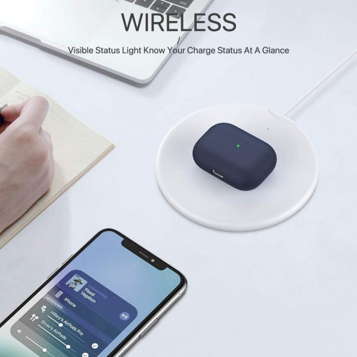UTGATT1 - Airpods Pro 1 Skal Liquid Silicone - Mörkblå