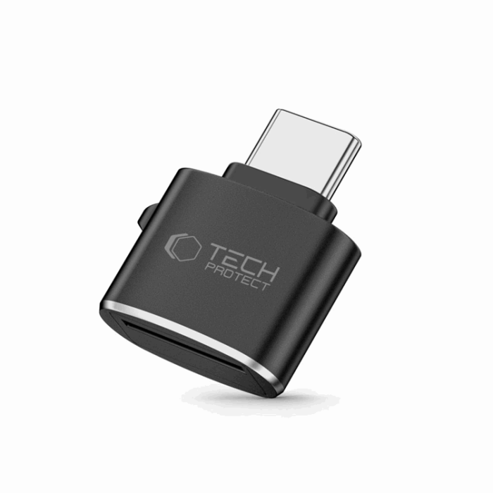 Tech-Protect - Tech-Protect Ultraboost Type-C till Kortläsare Micro Sd/Tf - Svart