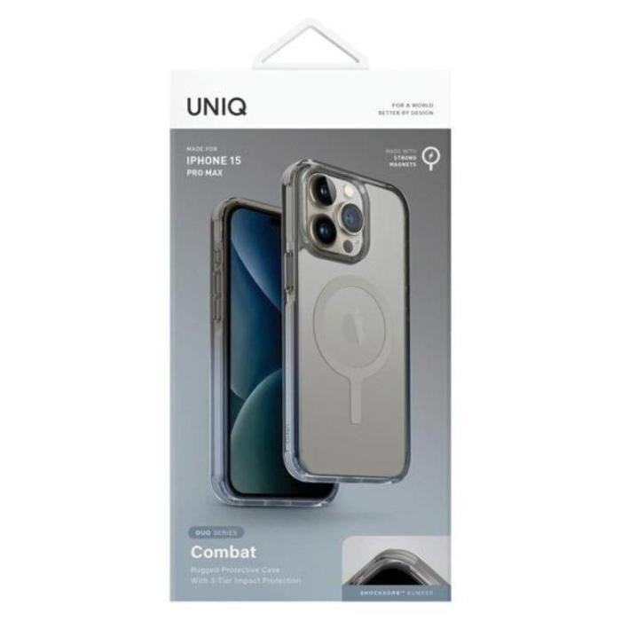 UNIQ - UNIQ iPhone 15 Pro Max Mobilskal Magsafe Combat Duo - Blå/Grå