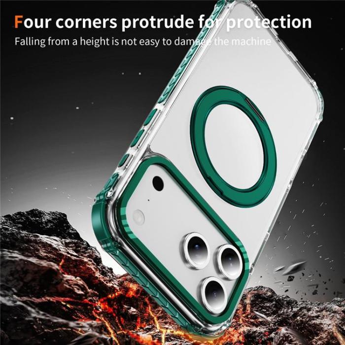 A-One Brand - iPhone 17 Pro Max Mobilskal MagSafe Anti Drop - Grön