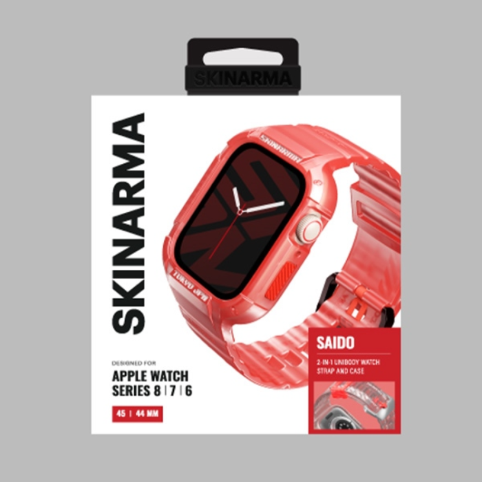 Skinarma - Skinarma Apple Watch (44/45mm) Armband Saido - Röd