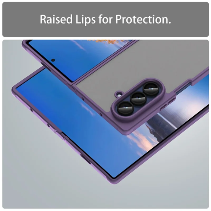 A-One Brand - Galaxy Z Fold 7 5G Mobilskal Frosted Translucent - Lila