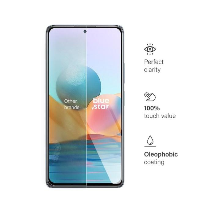 Blue Star - Blue Star Xiaomi Redmi Note 10 Pro Härdat Glas Skärmskydd