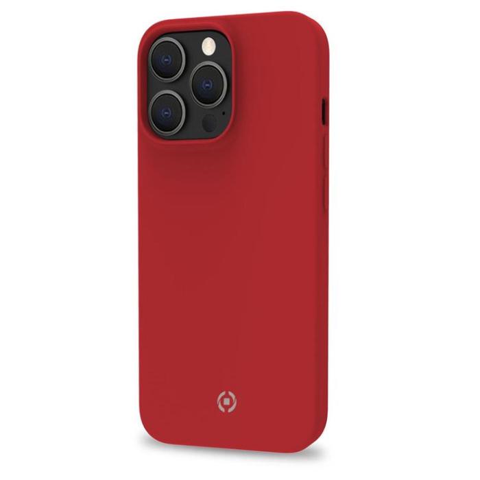 Celly - CELLY iPhone 14 Pro Skal Cromo Soft Rubber - Röd