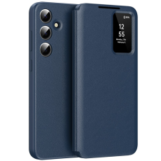 A-One Brand - Galaxy A56 5G Plånboksfodral View Window Läder - Sapphire