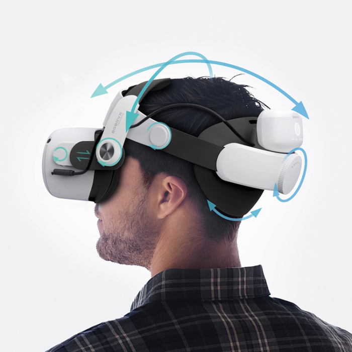 BoboVR - BoboVR Avlastningsrem för Meta Quest 2 VR-glasögon + B2 externt Batteri