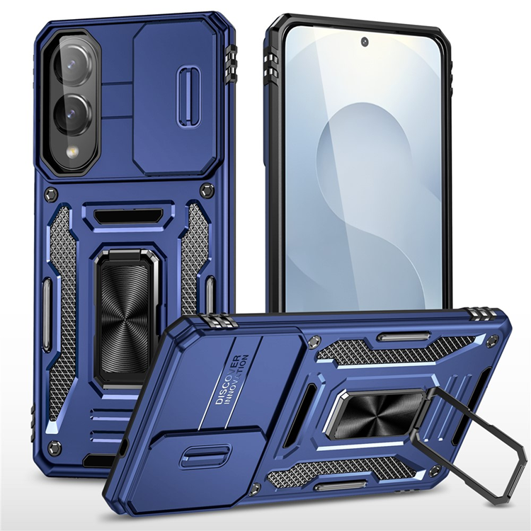Galaxy S25 Edge Mobilskal Kickstand Slide - Marinblå | 2353 | AlltMobil