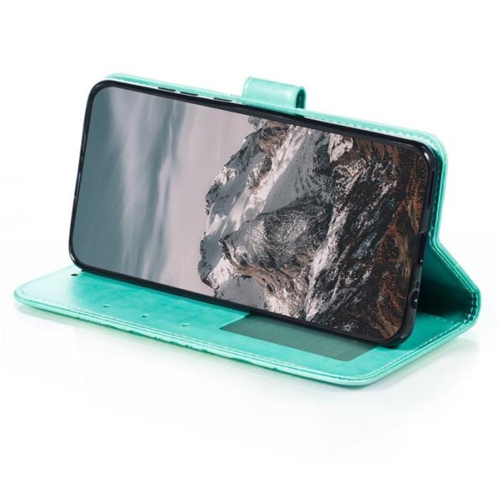 OEM - Samsung Galaxy S26 Plånboksfodral Konstläder Mandala Tryck - Grön