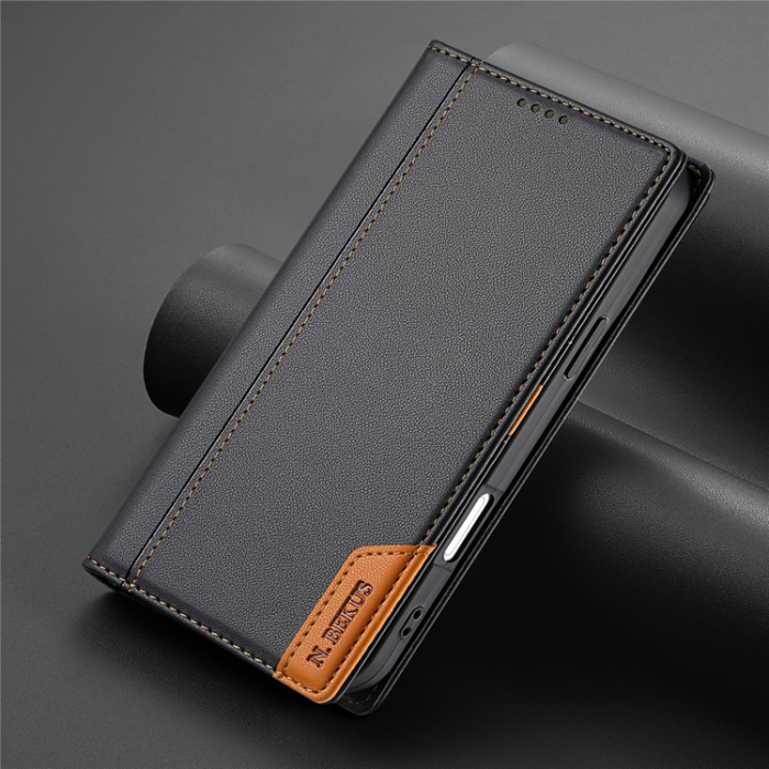 N.BEKUS - N.BEKUS iPhone 17 Plånboksfodral RFID Blocking P3 - Svart