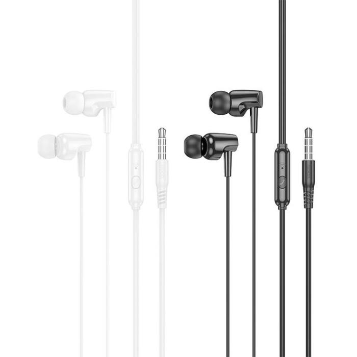 Hoco - HOCO Trådbundna Hörlurar Jack 3.5 mm Mikrofon M122 - Vit