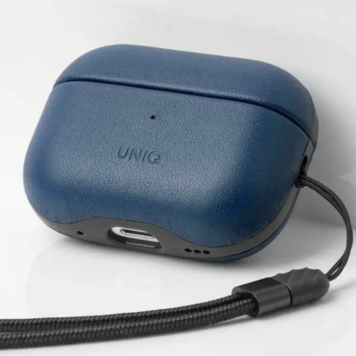 UTGATT1 - Uniq Airpods Pro 2 Skal Äkta Läder Terra - Space Blå