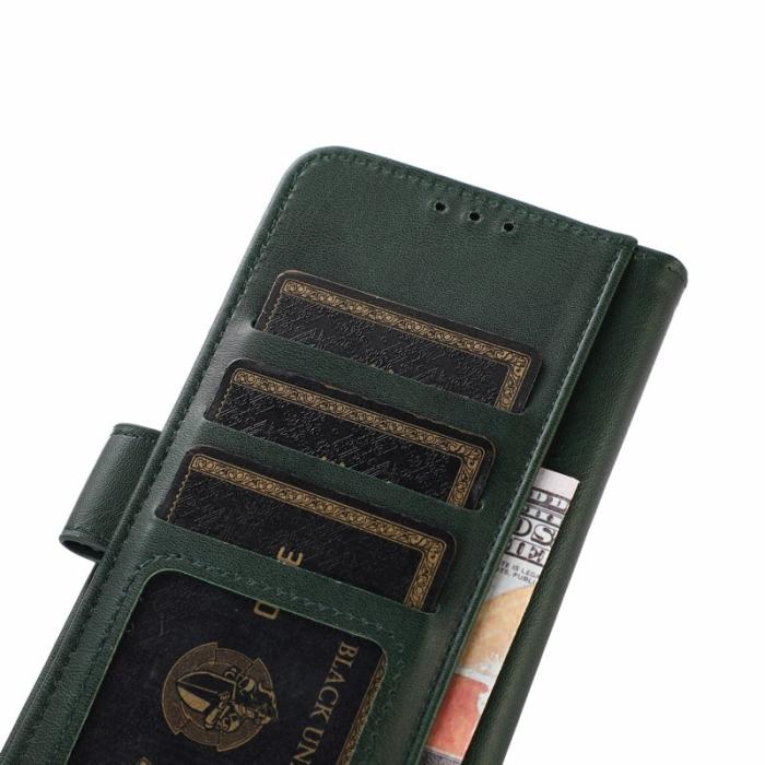 OEM - Samsung Galaxy S26 Ultra Plånboksfodral Konstläder Med Ställ - Grön