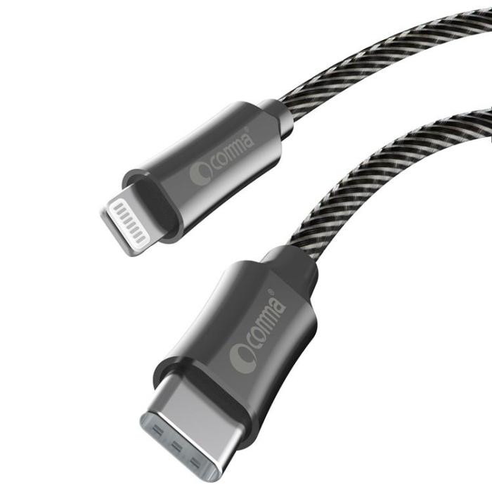 Comma - Comma USB-C till Lightning kabel 1.5m 3A Jub MFi - Grå