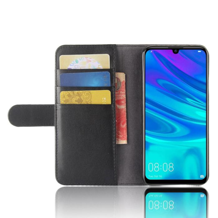 A-One Brand - Genuine Split Plånboksfodral till Huawei P30 Lite - Svart