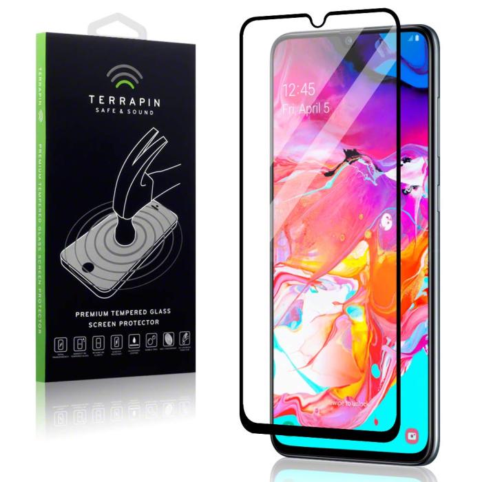 UTGATT5 - Terrapin Härdat Glas till Samsung Galaxy A70 - Svart