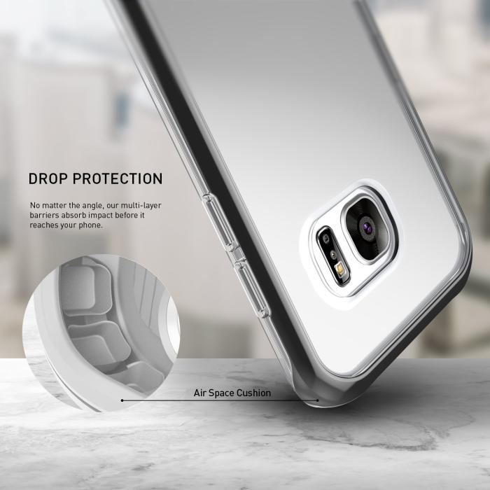 Caseology - Caseology Skyfall Series Skal till Samsung Galaxy S7 Edge - Svart