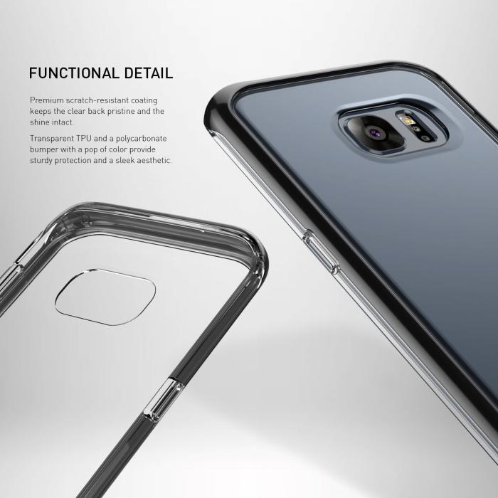 Caseology - Caseology Skyfall Series Skal till Samsung Galaxy S7 Edge - Svart