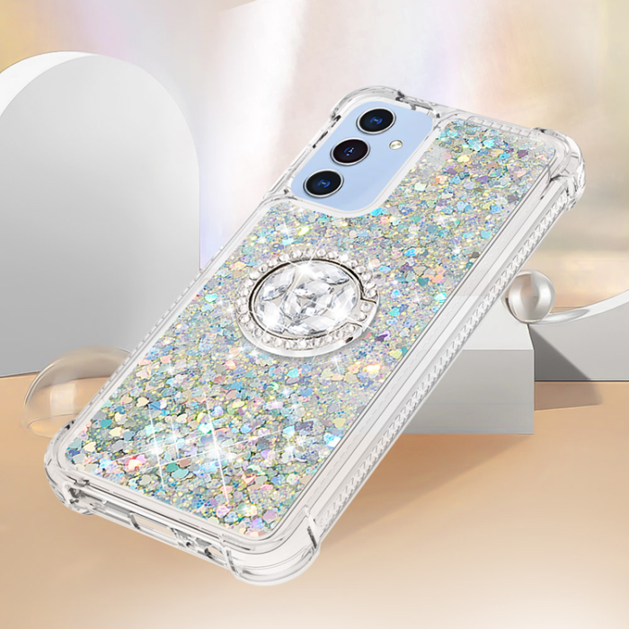 A-One Brand - Galaxy A17/A26 Mobilskal Kickstand Quicksand TPU - Silver