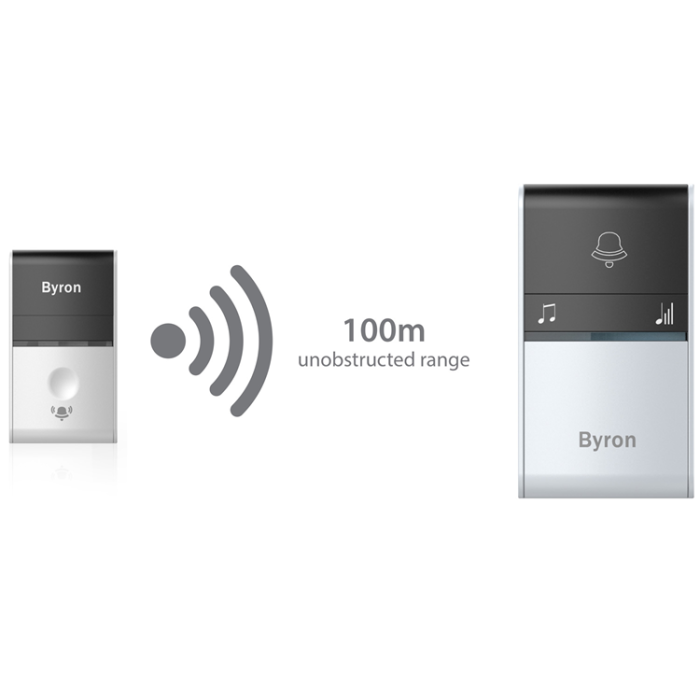Byron - Byron Trådlös dörrklocka Kinetic Ej batteri