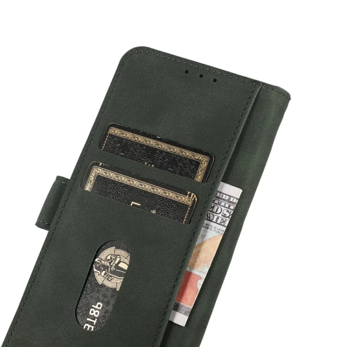 KHAZNEH - Khazneh iPhone 17 Pro Max Plånboksfodral Läder - Grön