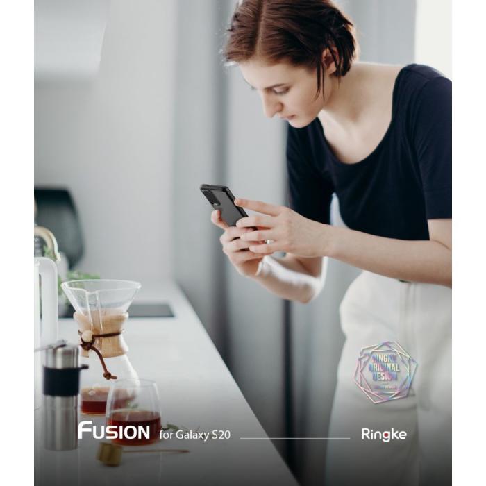 UTGATT1 - Ringke Fusion Shock Absorption Skal till Samsung Galaxy S20 - Black