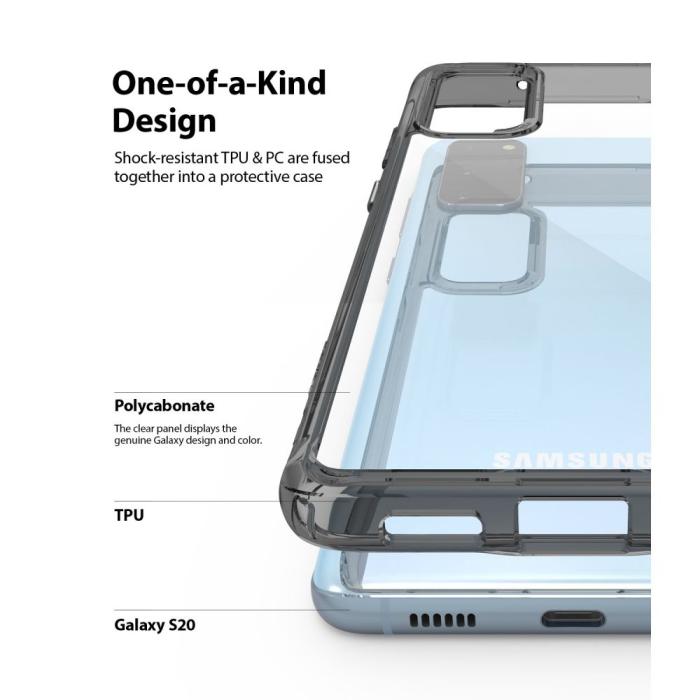 UTGATT1 - Ringke Fusion Shock Absorption Skal till Samsung Galaxy S20 - Black