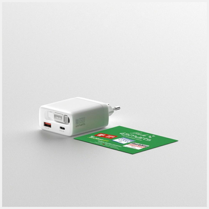 4smarts - 4smarts 65W Väggladdare PDPlug Slim GaN Jojo - Vit