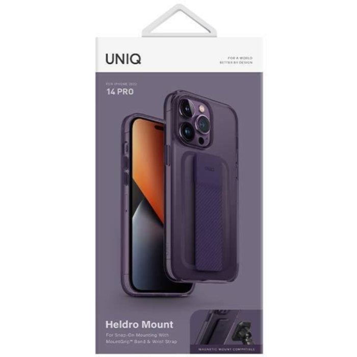 UNIQ - UNIQ iPhone 14 Pro Max Mobilskal Heldro Mount - Lila