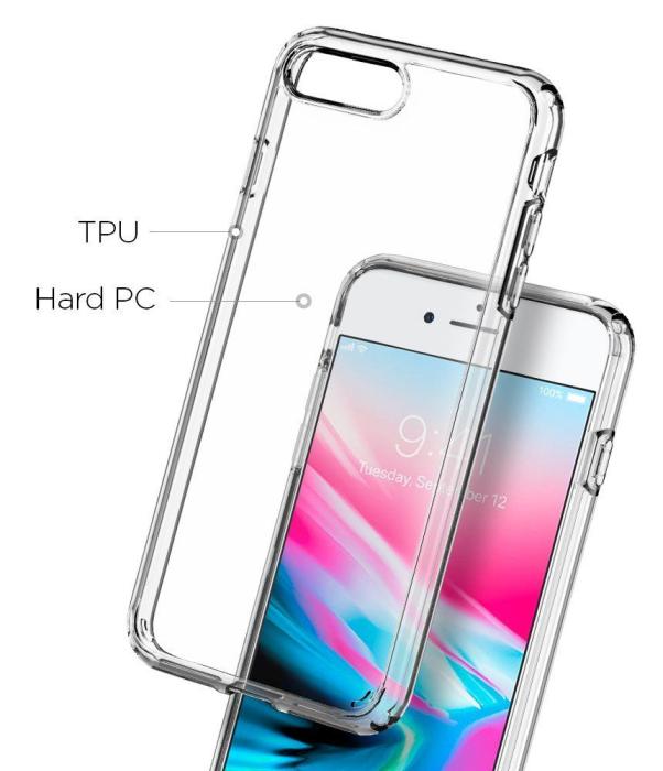 UTGATT - SPIGEN Ultra Hybrid 2 skal iPhone 7 Plus & iPhone 8 Plus Clear