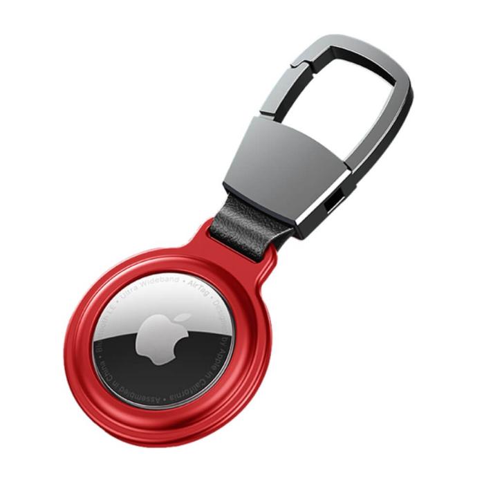 A-One Brand - Magnetic Aluminum Alloy Keyring till Apple Airtag - Röd