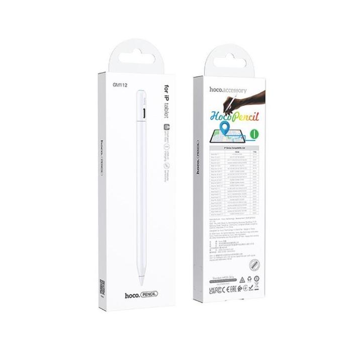 Hoco - Hoco Aktiv Kapacitiv Stylus Penna med Anti-lost Funktion 130 mAh - Vit