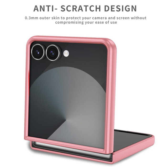 A-One Brand - Galaxy Z Flip 7 5G Mobilskal Rotatable Ring Kickstand - Rosa